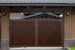 Уличные распашные ворота премиум, 3400х1900