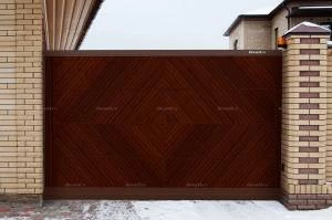 Уличные откатные ворота премиум, 3200х2100