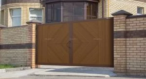 Уличные распашные ворота премиум, 3500х2100