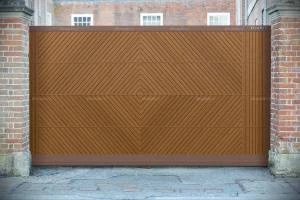Уличные откатные ворота премиум, 2600х1900