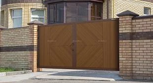 Уличные распашные ворота премиум, 3700х1900