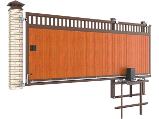 Откатные ворота DoorHan серии slg-a с решеткой, 7100х1600