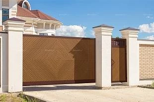 Уличные откатные ворота премиум, 2700х2000