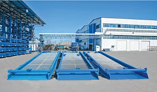 Рампа мобильная DoorHan с трехсторонней загрузкой серии 3srm синяя