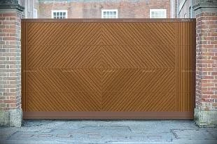 Уличные откатные ворота премиум, 3000х2000
