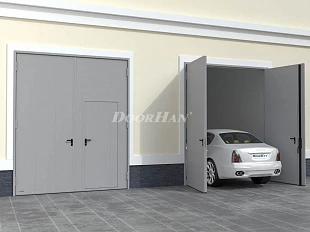 Промышленные распашные ворота DoorHan из панелей с заполнением минеральной ватой 3000x2500