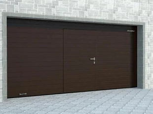 Автоматические секционные ворота DoorHan с калиткой 3400х2800