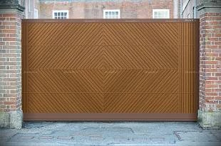Уличные откатные ворота премиум, 3200х2200